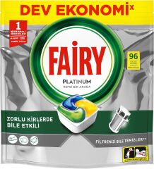 Fairy Platinum Bulaşık Makinesi Deterjanı Kapsülü/Tableti 96 Yıkama Limon Kokulu