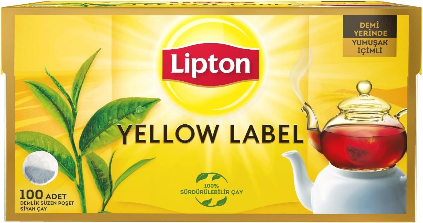 Lipton Yellow Label Demlik Poşet Siyah Çay 100'lü Paket