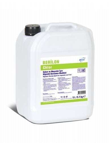 BERİLON CHLOR - Sebze ve Meyveler İçin Hijyenik Durulama Maddesi 5 L