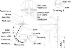 GS818 Genesit Tek Su Girişli Fotoselli Lavabo Bataryası