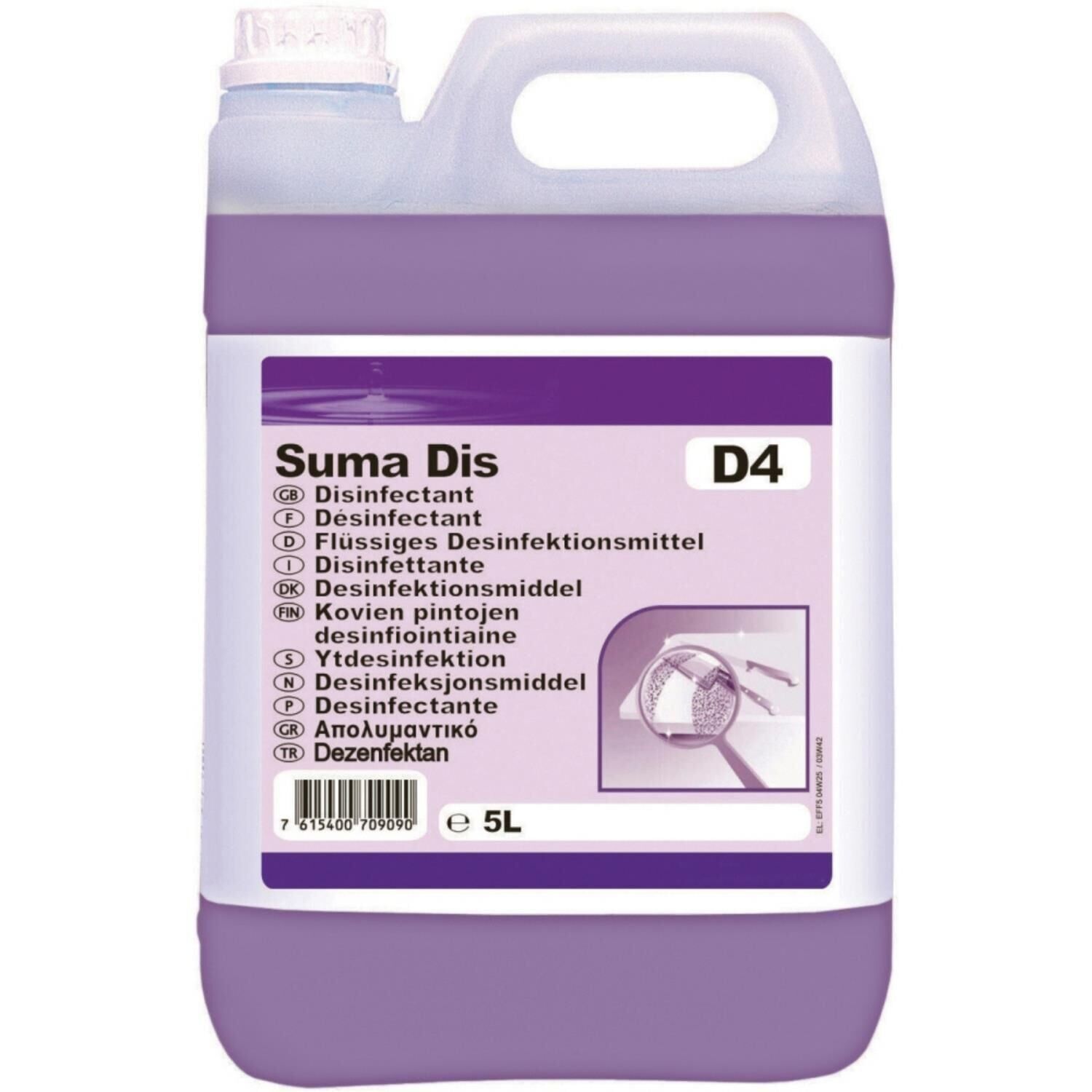 Diversey Suma Dis D4 Mutfak Yüzey Dezenfektanı 5 Lt