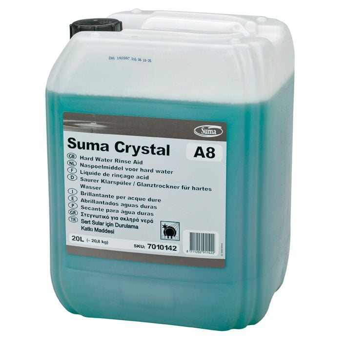 Suma Crystal A8 Sert sular için bulaşık makinası durulama maddesi