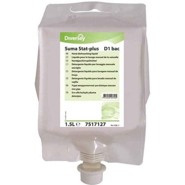 Diversey Suma Stat Plus D1 Bac Elde Bulaşık Yıkama Deterjanı Konsantre 1,5 Lt