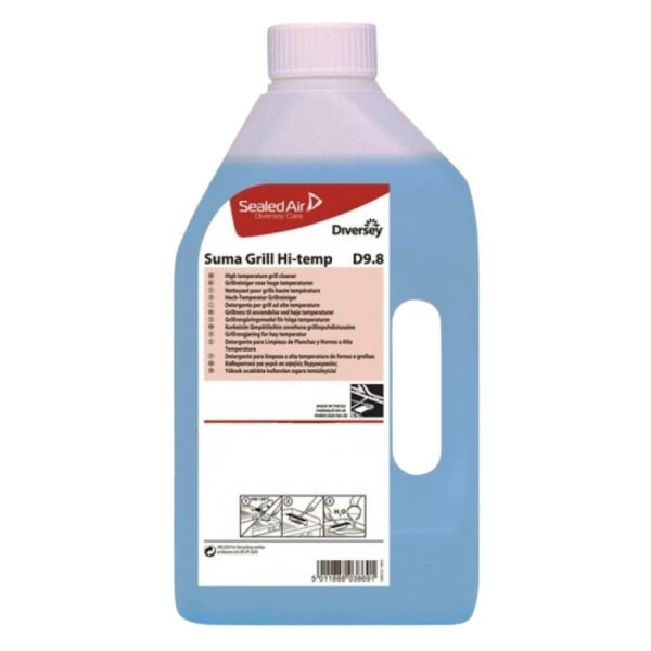 Diversey Suma Grill Hi-Temp D9.8 Ağır Yağ Çözücü Fırın Temizleyici 880 Ml