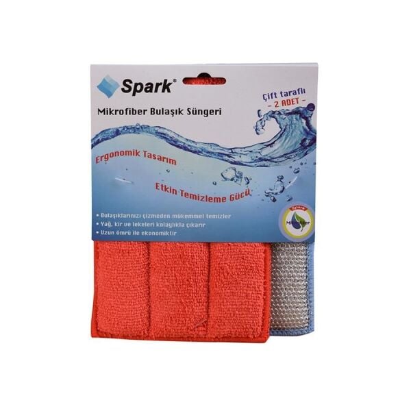 Spark Mikrofiber Bulaşık Süngeri 2’li MS7010