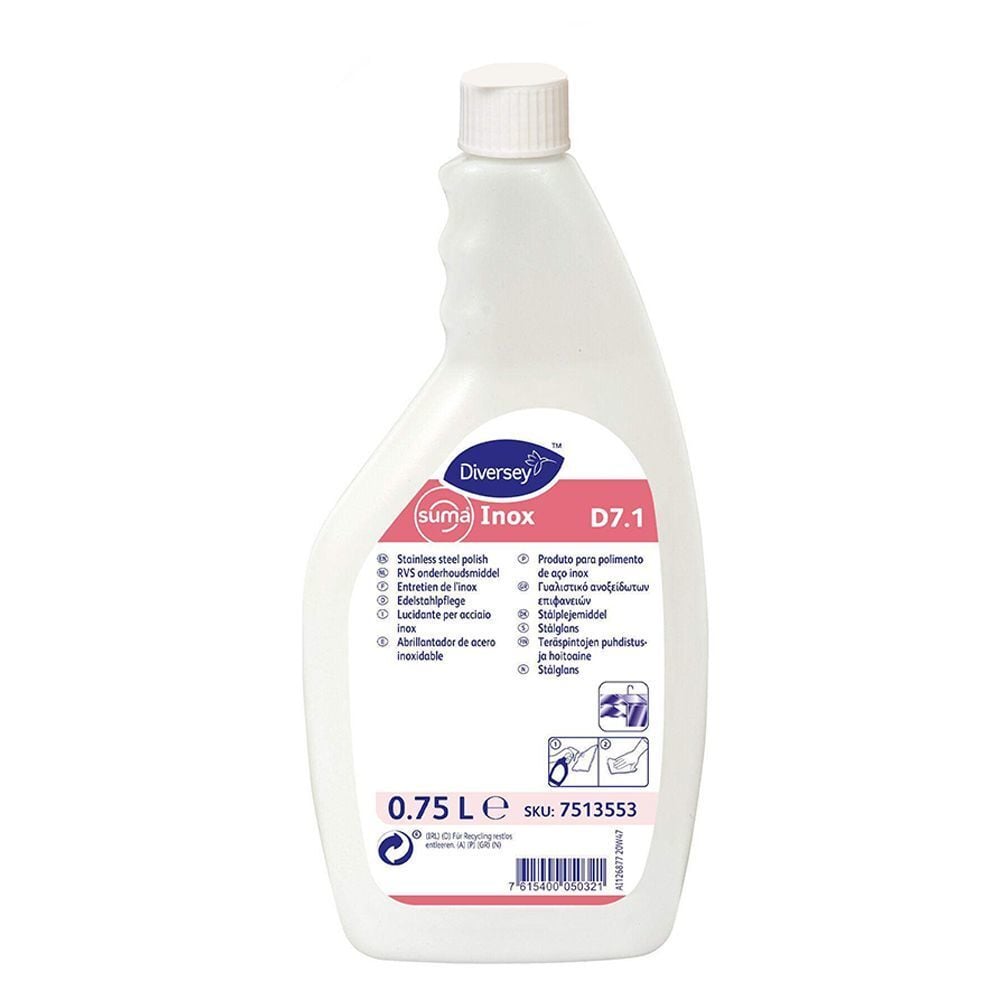 Diversey Suma Inox D7.1 Paslanmaz Çelik Temizleyici ve Parlatıcı 750 Ml