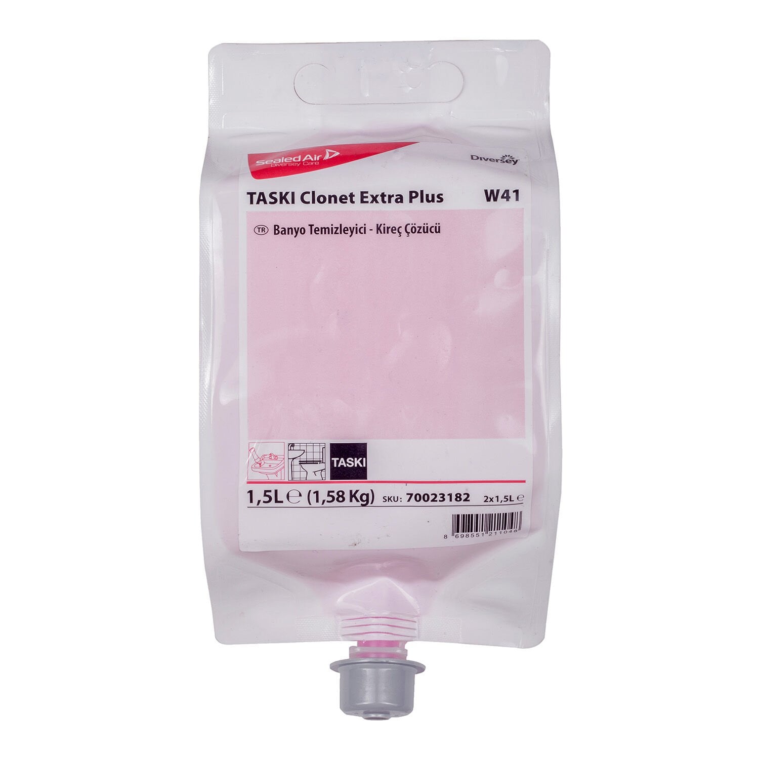 Diversey Taski Clonet Extra Plus W41 Konsantre Kireç Çözücü Banyo Temizleyicisi 1.5L