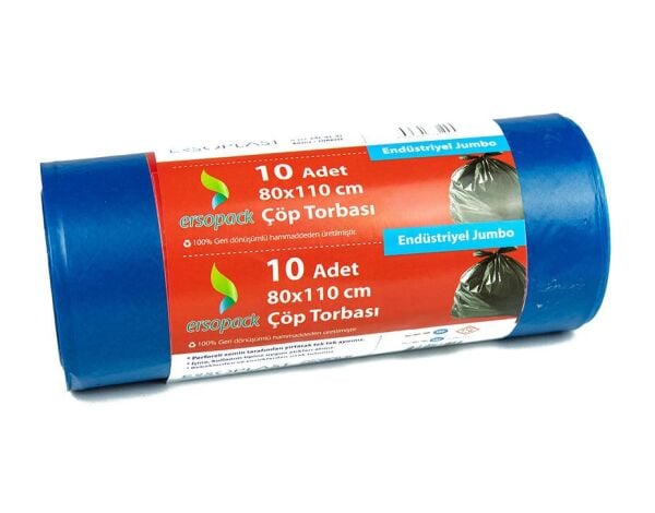 Ersopack Jumbo Boy Endüstriyel Çöp Poşeti 80x110 400 Gr.
