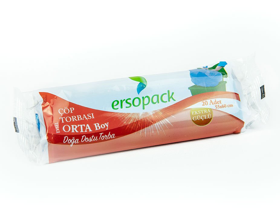 Ersopack Orta Boy Çöp Poşeti 55x60 85 Gr