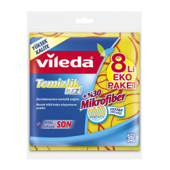 +%30 Mikrofiberli Temizlik Bezi 8'li