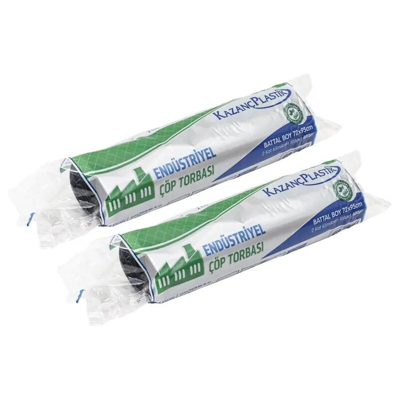 Kazanç Endüstriyel Çöp Poşedi Siyah Battal Boy 400 Gr 72x95 E145